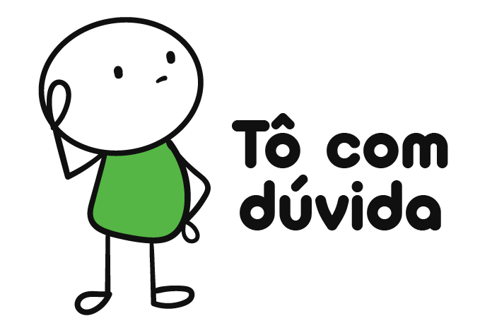 Banner com boneco tipo palito escrito Tô com dívuda