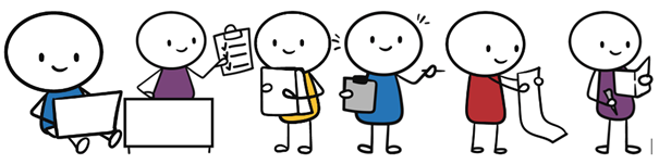 Coleção de bonecos representando as competências